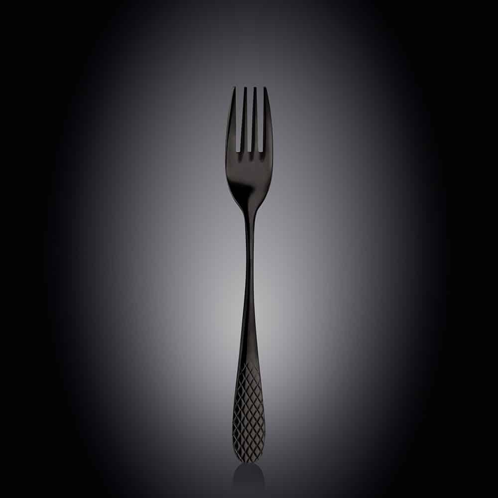 Wilmax England UK Stock Assortment Black Dinner Fork 2 pcs on Blister Pack WL‑9992532B