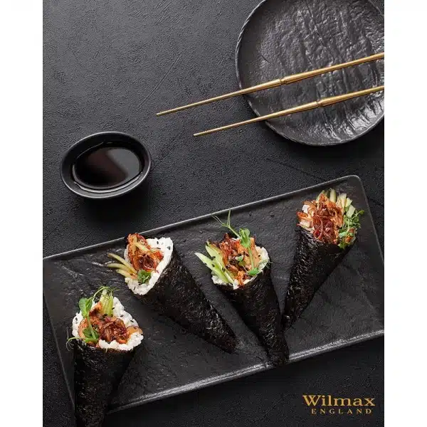 Black Rectangular Plate 29.5 x 14.5 cm Black Rectangular Plate 29.5 x 14.5 cm - Image 2