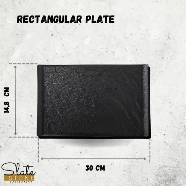 Black Rectangular Plate 29.5 x 14.5 cm Black Rectangular Plate 29.5 x 14.5 cm - Image 4
