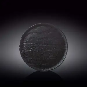 Black Round Plate 23 cm