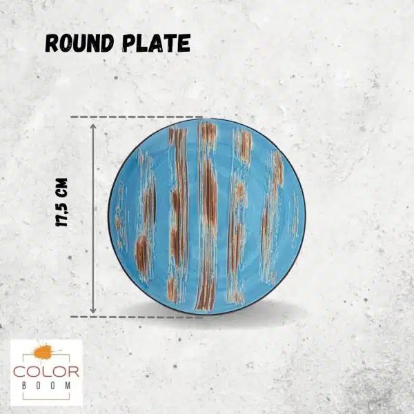 Blue Round Plate 18 cm Blue Round Plate 18 cm - Image 7