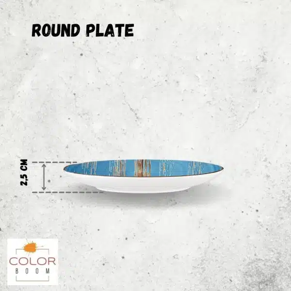 Blue Round Plate 18 cm Blue Round Plate 18 cm - Image 8