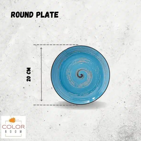 Blue Round Plate 20.5 cm Blue Round Plate 20.5 cm - Image 3