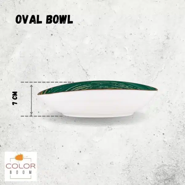 Green Oval Bowl 30 x 19.5 x 7 cm Green Oval Bowl 30 x 19.5 x 7 cm - Image 4