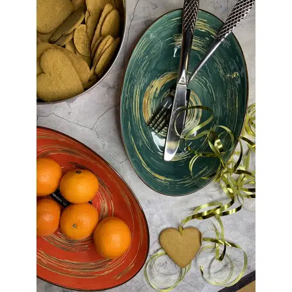 Green Oval Bowl 30 x 19.5 x 7 cm Green Oval Bowl 30 x 19.5 x 7 cm - Image 5