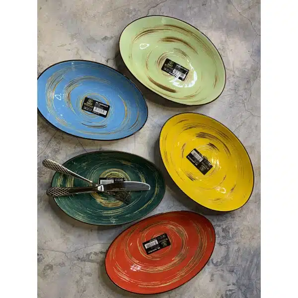 Green Oval Bowl 30 x 19.5 x 7 cm Green Oval Bowl 30 x 19.5 x 7 cm - Image 6
