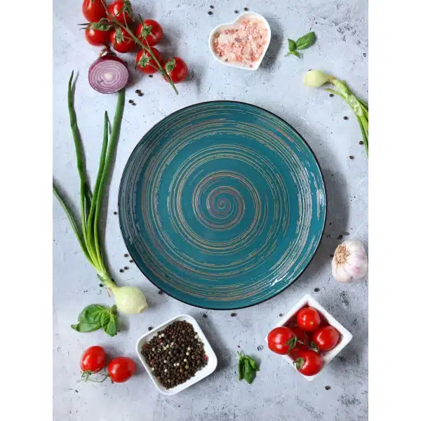 Green Round Plate 20.5 cm Green Round Plate 20.5 cm - Image 4