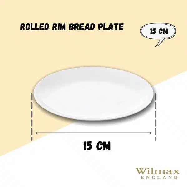 Rolled Rim Bread Plate 15 cm Rolled Rim Bread Plate 15 cm - Image 2