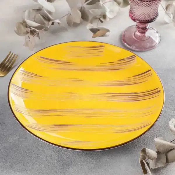 Yellow Round Plate 28 cm Yellow Round Plate 28 cm - Image 6