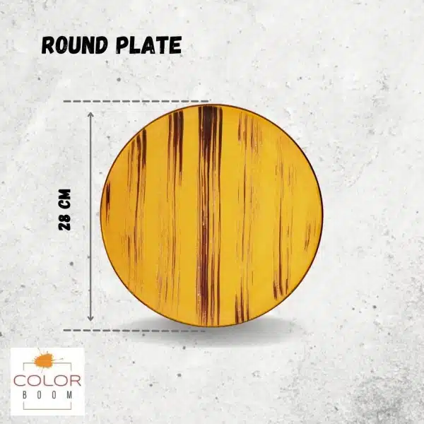 Yellow Round Plate 28 cm Yellow Round Plate 28 cm - Image 3