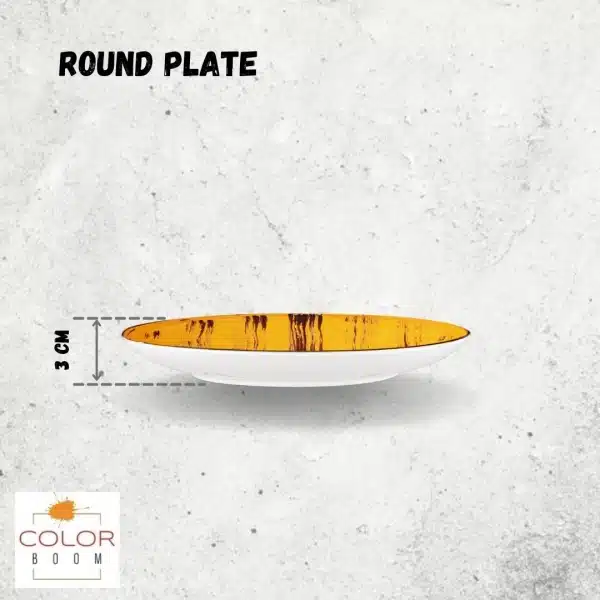 Yellow Round Plate 28 cm Yellow Round Plate 28 cm - Image 4