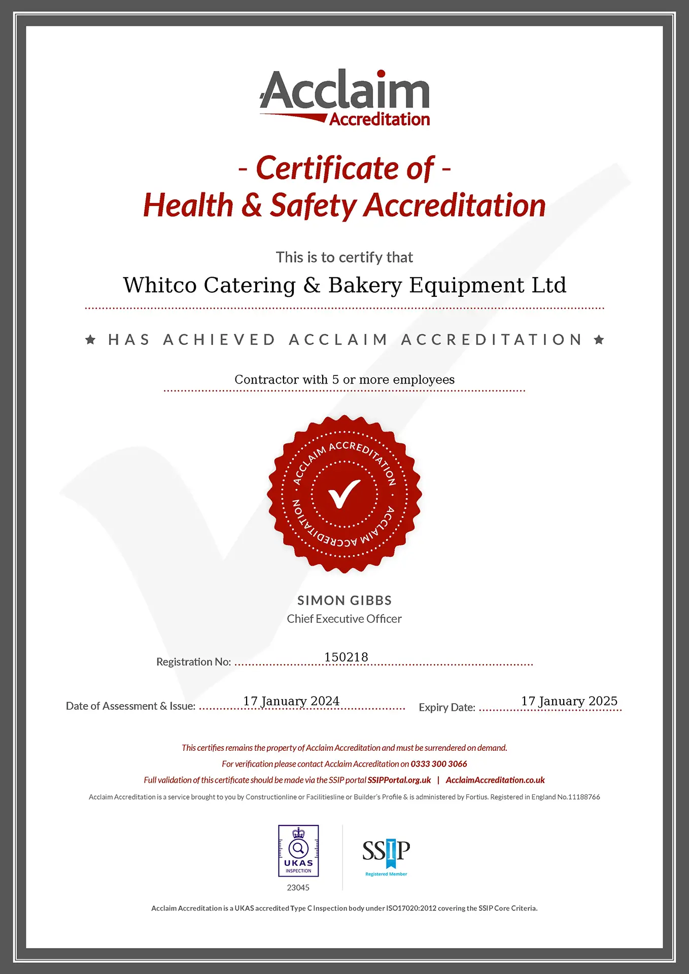 Memberships & Certifications Constructionline-SSIP-Acclaim-170124-170125-2